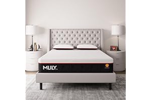 MLILY Full Mattress Bed, Manchester United 10 Inch Memory Foam Mattress, Cool Sleep & Pressure Relief, Made in The USA of US Foam and Global Materials, White