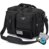 Stypos Tactical Messenger Bag, 14 Inch Tactical Briefcase for Man Military Laptop Bag Messenger Shoulder Bag Flight Bags for Pilots Black