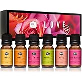 P&J Trading Fragrance Oil Love Set | Rose, Amber, Lotus Blossom, Passion Fruit, Vetiver, Orange Candle Scents for Candle Making, Freshie Scent, Soap Making Supplies, Diffuser Oil Scents