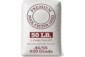 Play22 20 Grade Pool Filter Sand - Pool Sand, 50 Pound Bag Silica Sand for Pool Filter, Non Staining, Non Corroding, for Above Ground and Inground Swimming Pool Care