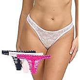 AEROPOSTALE Women's 3-Pack Lace Thong Multipack Cute Comfy Thongs for Women