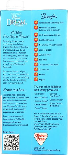 IMAGINE RICE DREAM DRINK, ENRICHED ORIGINAL, 32-OUNCE BOXES (PACK OF 12) (VALUE BULK MULTI-PACK)