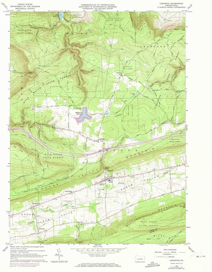 YellowMaps Loganton PA topo map, 124000 Scale, 7.5 X 7.5