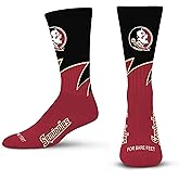 For Bare Feet NCAA Unisex Kids Black Wave Crew Sock Ncaa Youth