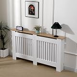 AVC Designs Extra Large Radiator Cover White Oak Modern Vertical Slats view 5