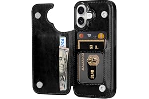 Aoksow Wallet Case for iPhone 17, Soft PU Leather Case with Card Holder Kickstand Slim Protective Flip Cover Compatible with 