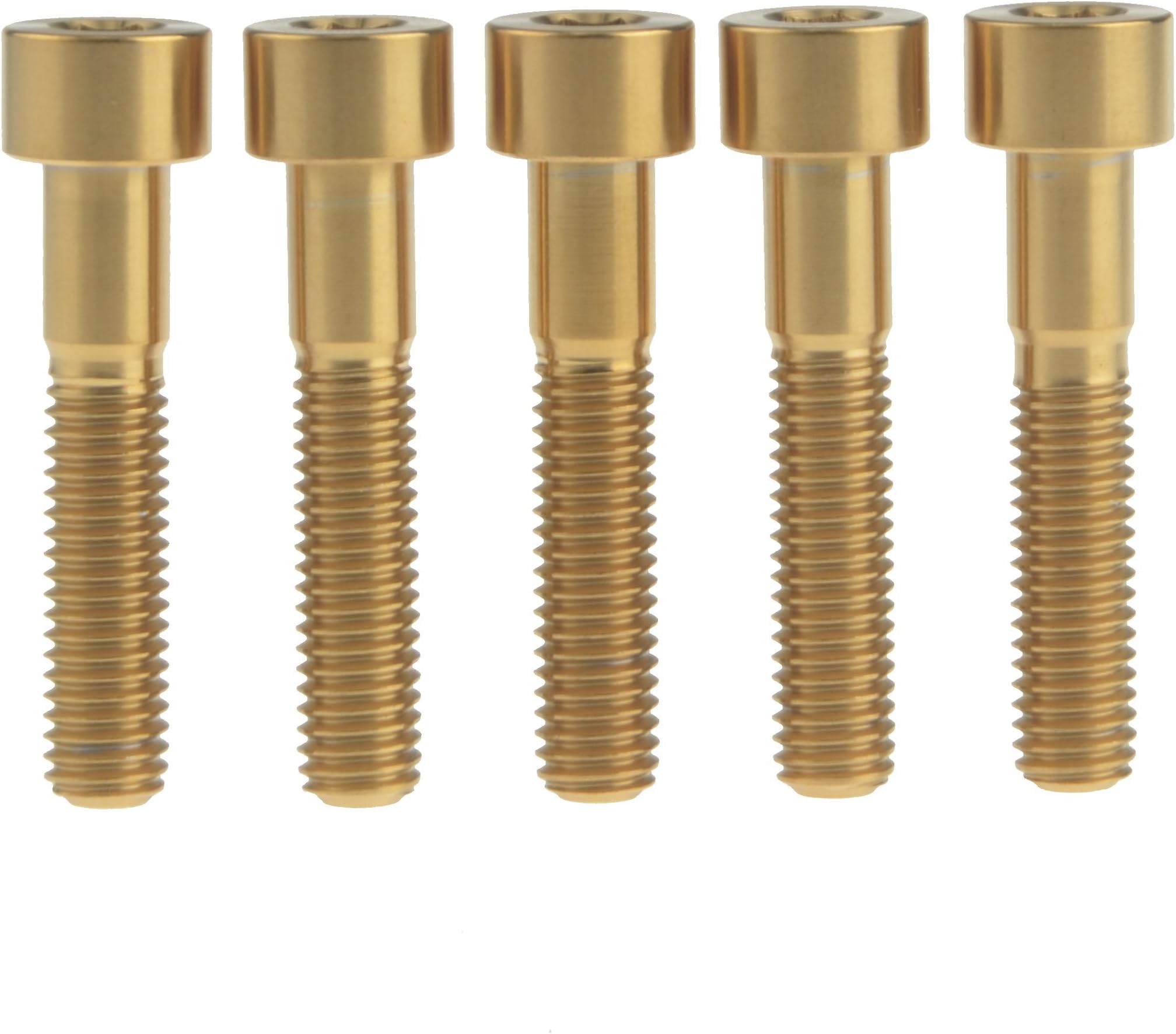 Wanyifa Titanium M8 x 40mm 1.25mm Pitch DIN 912 Allen Hex Socket Head Bolt Gold Screws