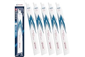 EZARC Reciprocating Saw Blade Bi-Metal Cobalt Sabre Saw Blades for Heavy Metal Cutting 9-Inch 14TPI R926PM+ (5-Pack)