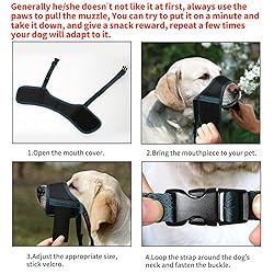 HEELE Dog Muzzle,Soft Nylon Muzzle Anti Biting