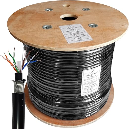 LOOPS 100m CAT6 SWA Steel Wire Armoured UTP Cable Direct Burial