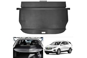 AUTOMIIM Retractable Cargo Cover for Chevy Equinox/GMC Terrain 2024 2023 2022 2021 2020 2019 2018 Chevrolet Equinox Trunk Cover with Hooks Security Shield Shade PVC Leather No Gap