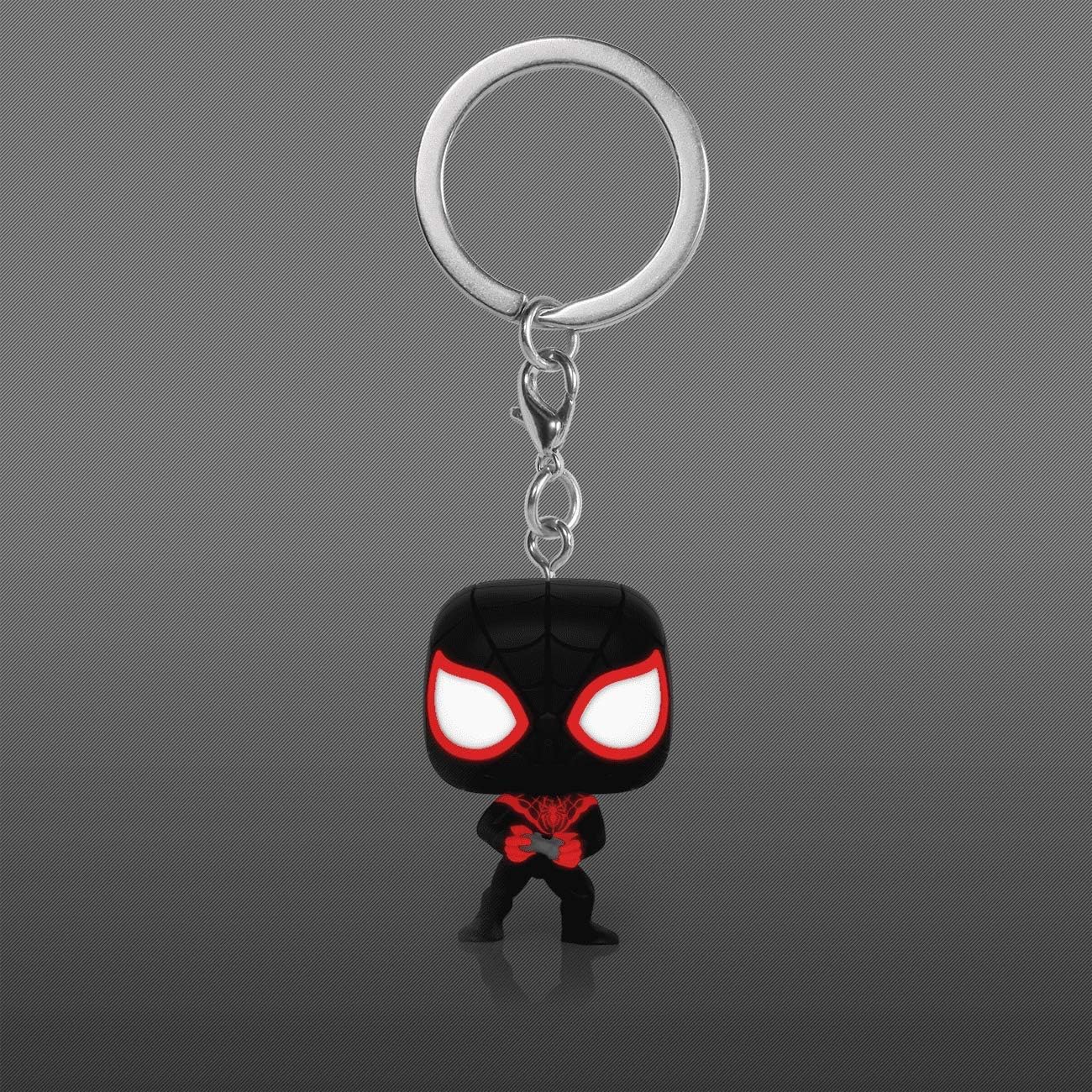 Amazon Com Funko Pocket Pop Keychain Marvel Spider Man Miles Morales Gamer Exclusive Toys Games