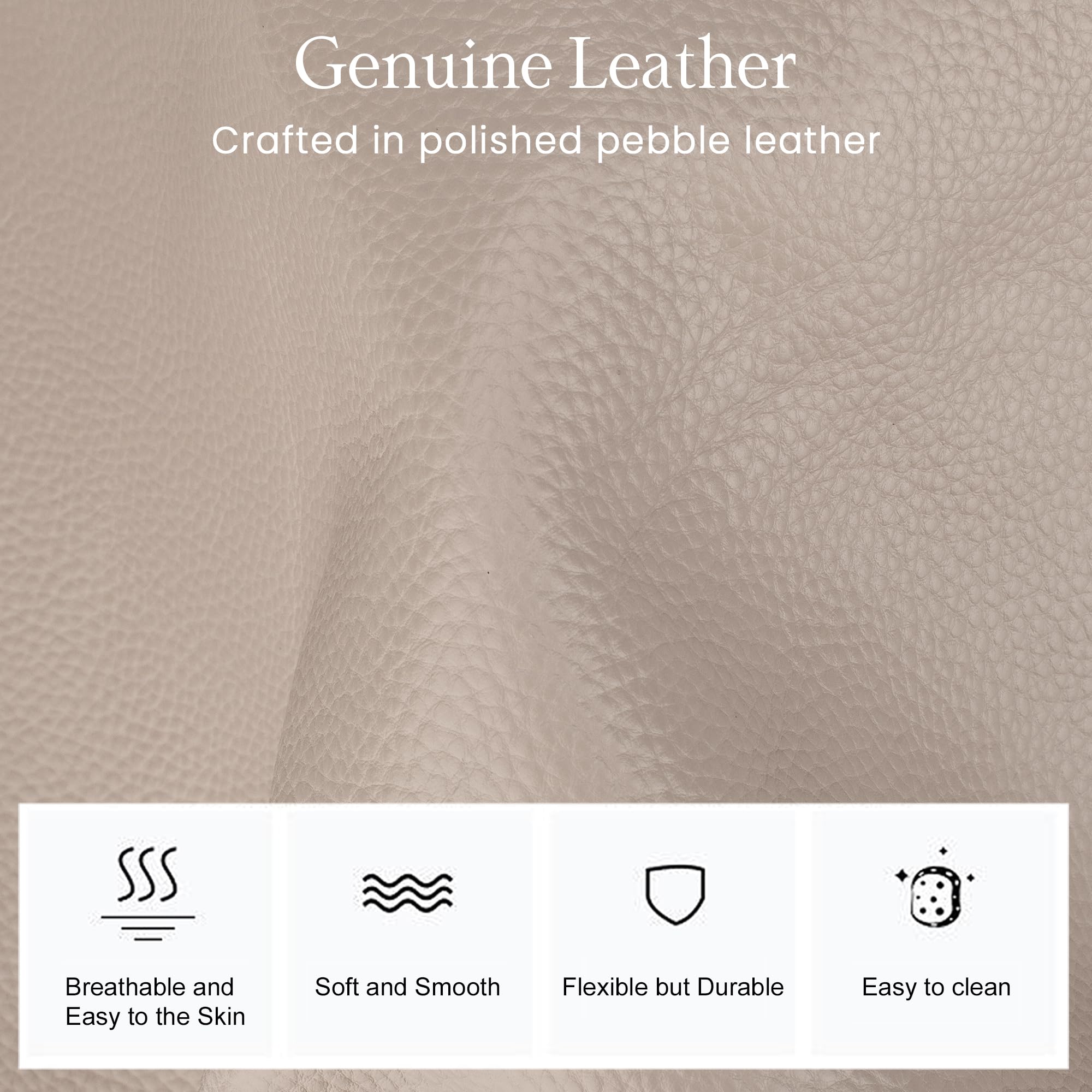 befen Tragetasche aus echtem Leder für Damen, Arbeit, Laptop-Tragetasche, Schultertasche, Tragetaschen mit Fächern, Handtaschen, Taupe, Medium