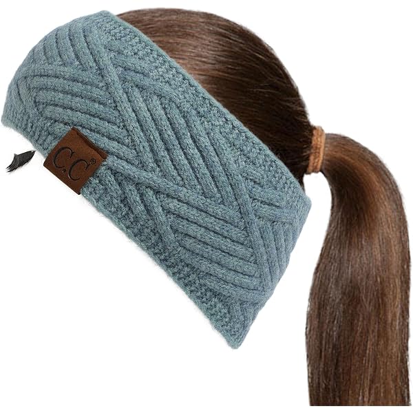 Winter Fleece Lined Knit Headband – Chunky Cable Knit, Sherpa Lined, Stretchy & Warm For Cold Days