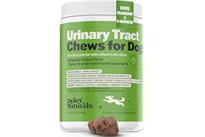 Deley Naturals Dog UTI Prevention Chews - Cranberry Supplement for Dogs for Incontinence, Bladder & Immune System Support - U