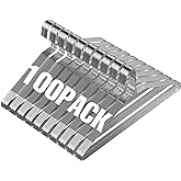 SPECILITE Wire Metal Clothes Hangers Bulk 100 Pack, Ultra Thin, Silver | Perfect for Standard Size Suits, Coats, Shirts, Pants, Skirts, 16 Inch 12 Gauge, Space Saving, Non Slip