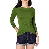 Amazon Essentials Women's Slim-Fit 3/4 Sleeve