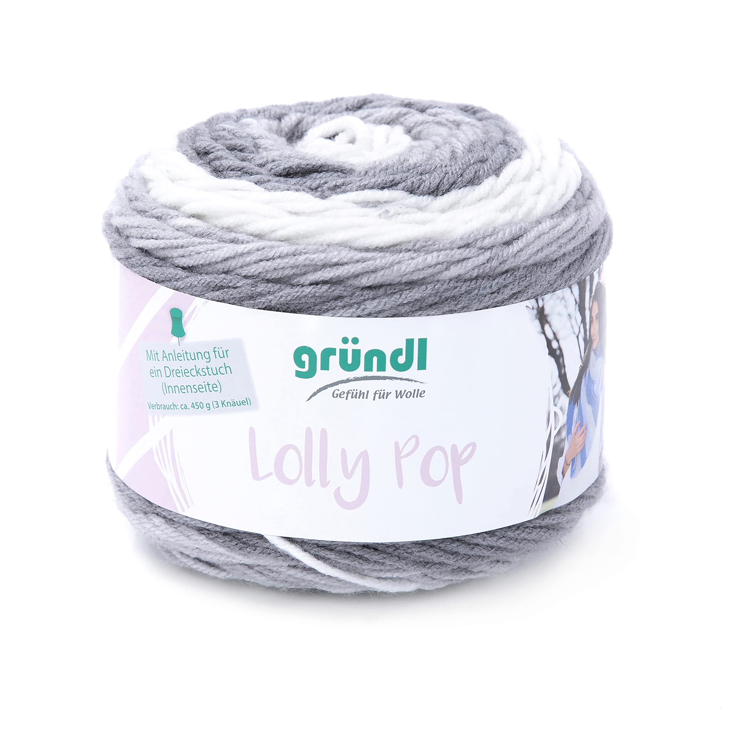 Gründl Yarn, Silver Swirl, Approx. 250 m