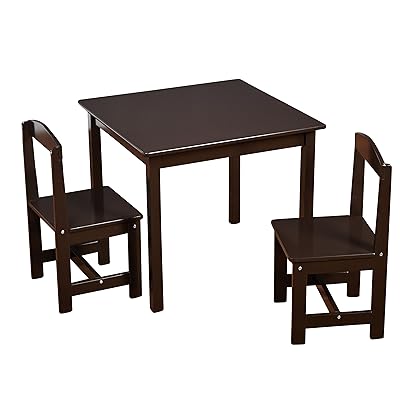 Target Marketing Systems Hayden Kids Table And Chairs, Espresso