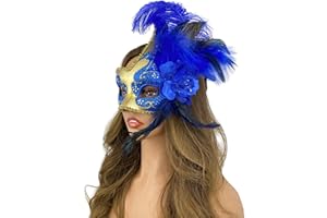 STORM BUY] Women Lady Girls Costume Venetian mask Feather Masquerade Mask Halloween Mardi Gras Cosplay Party Masque