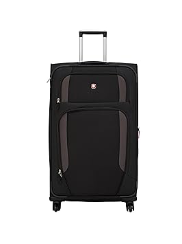 Swiss Gear Nylon 9 inches Black/Grey Softsided Check-in Luggage (7353202177)