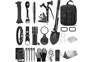 Emergency Survival Kit, Gifts for Men Dad Husband Him - Survival Gear and Equipment, Outdoor Adventure, Camping, Hiking, Vehi