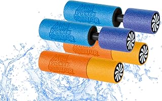 L+H 4X Wasserspritzpistole Schaumstoff | DAS ORIGINAL - MAX Liquidator© Mini Eliminator WASSERKANONE | Premium Qualität | Spritzpistole Watergun Kanone | Spielspaß für Kinder im Sommer garantiert