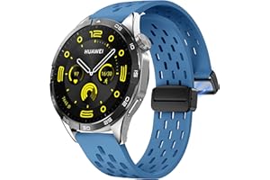 LYSMVIVI Sport Watch Band 18mm 19mm 20mm 22mm Quick Release Silicone Magnetic Sweatproof Breathable Watch Band for Men Women, Soft Silicone Sport Watch Strap