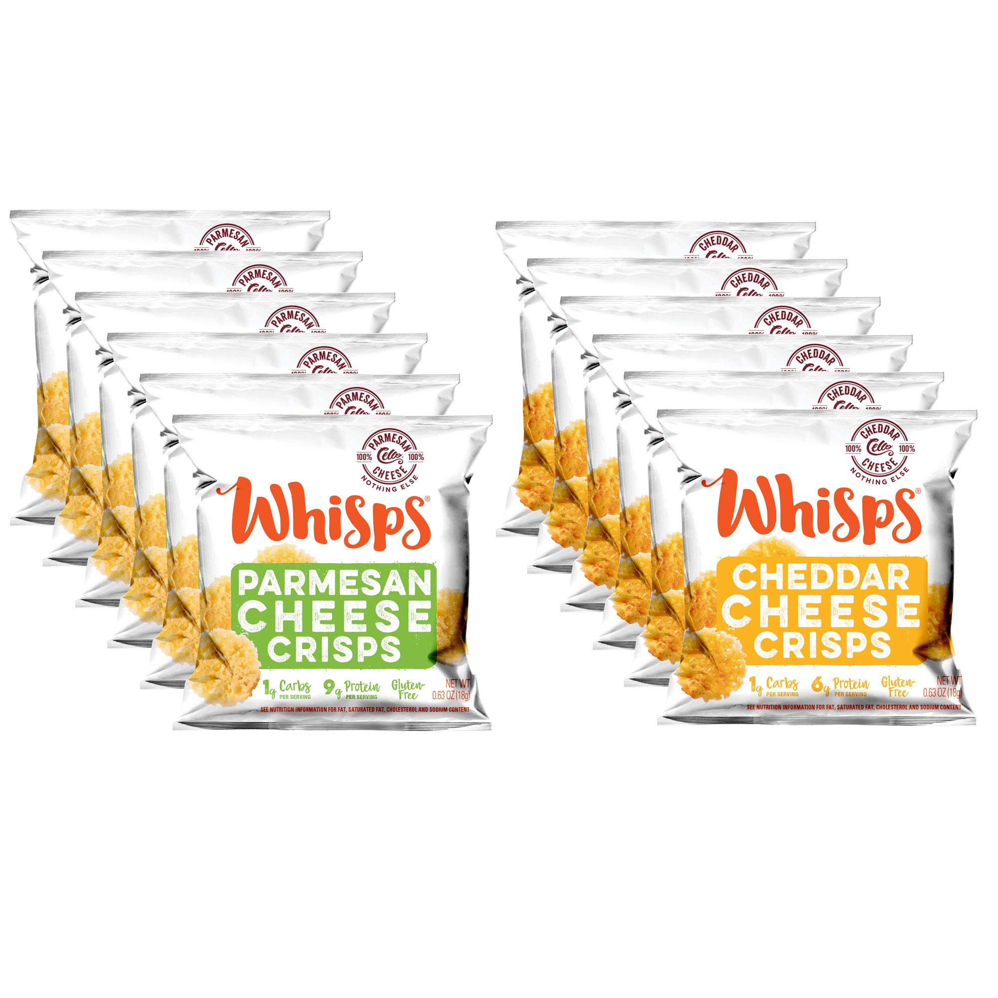 Whisps Cheese Crisps Single Serve 12 ct Variety Pack Back to School