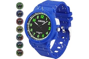 Juboos Kid's Analog Watch for Boys and Girls, Outdoor Sports 5 ATM/50 M Waterproof Childrens Watch with Light, Easy-to-Read Time Teaching Large Dial