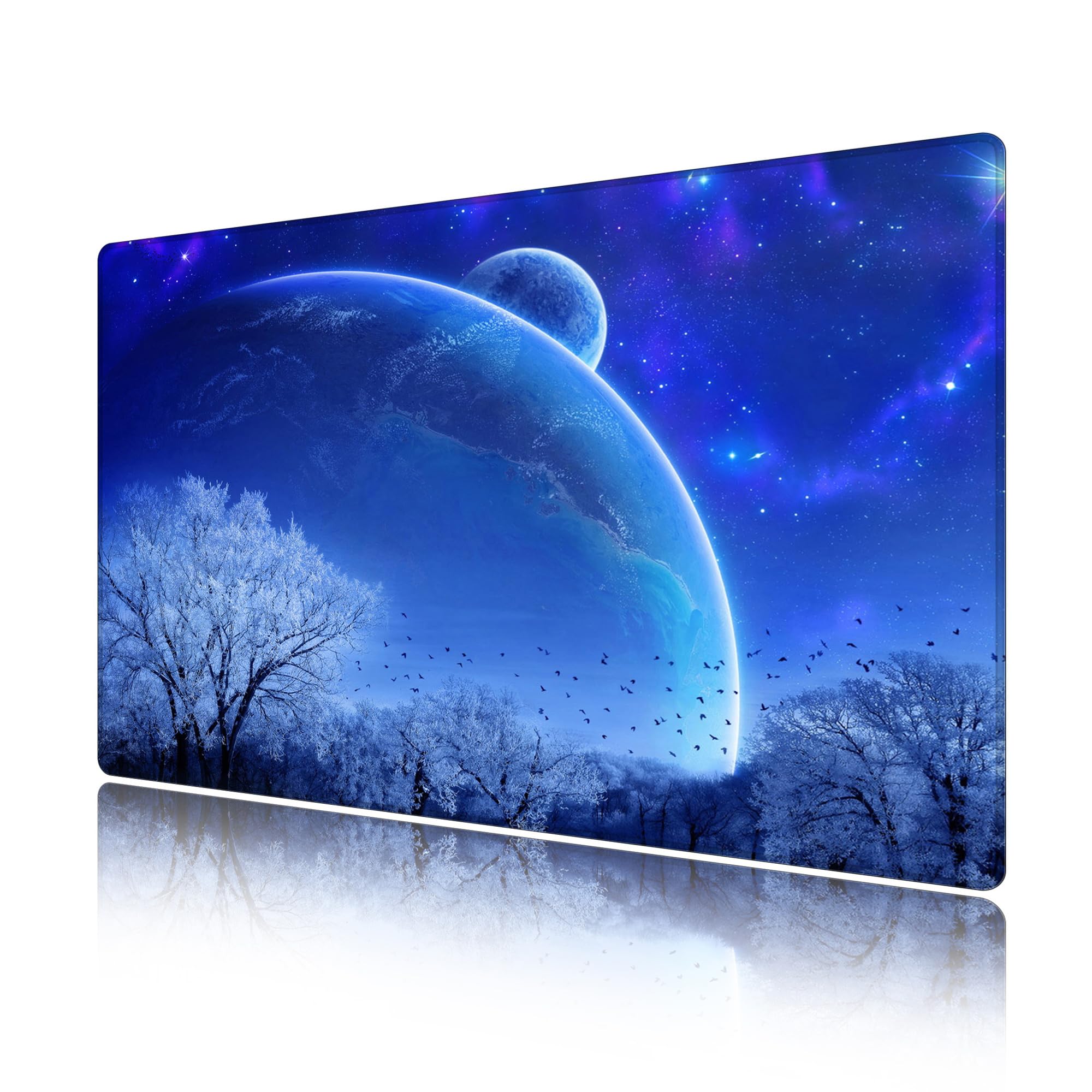 LL-COEUR XXL Computer Laptop Mouse Pad Gaming Play Mat Starry Sky Office Desk Mat (600 x 400 x 2 mm)