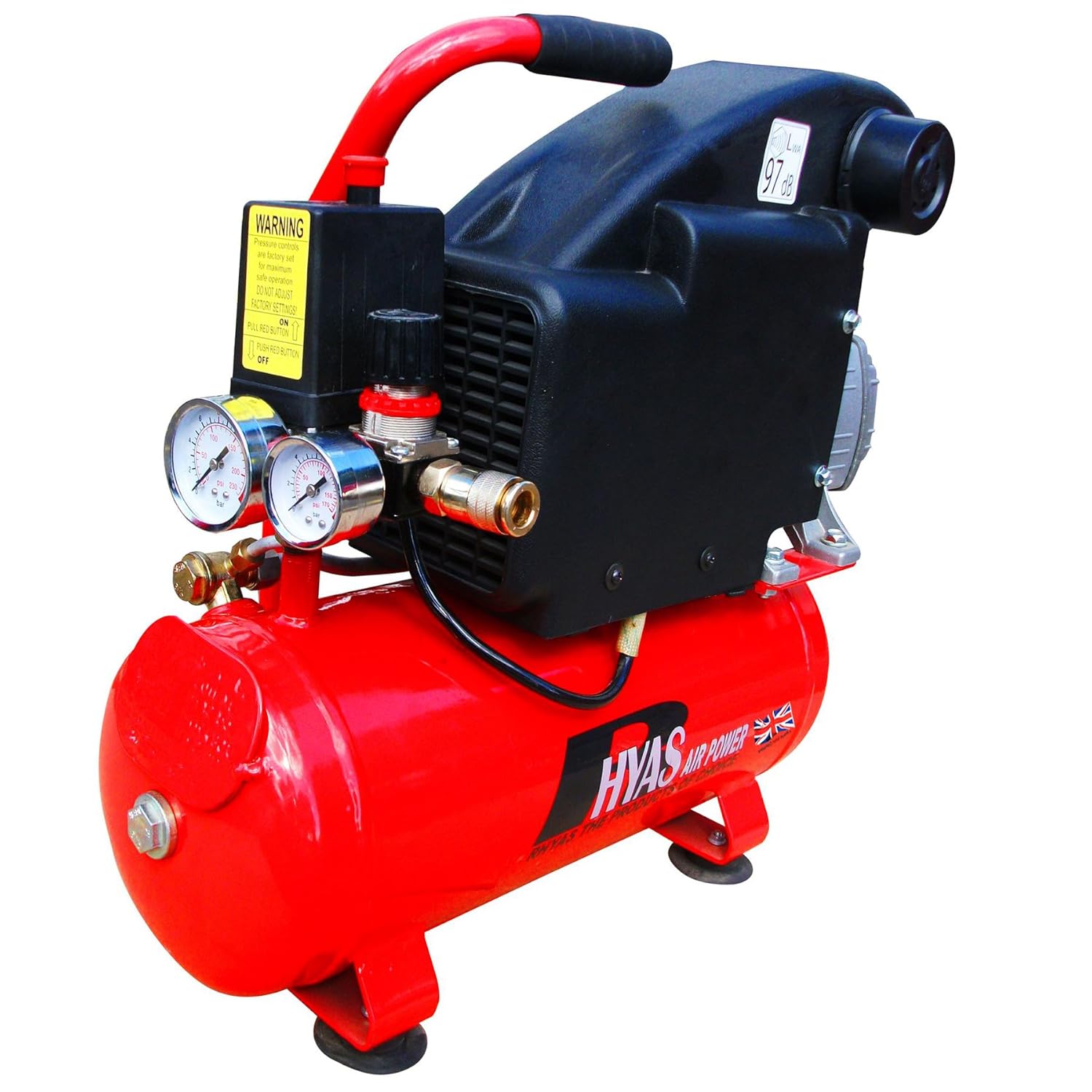 RHYAS 8L PORTABLE AIR COMPRESSOR Amazon.co.uk DIY & Tools
