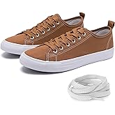 Canvas Shoes for Women Casual Low Top Sneakers Fashion Womens Tennis Shoes with Extra Laces