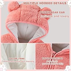 AiWMGL Newborn Baby Bear Outfit With Fold-Over