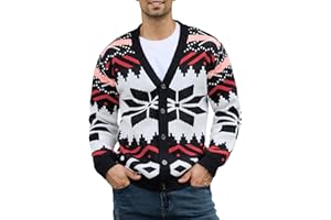 PLEPAN Men's Skeleton Cardigan Sweaters Button Down Unisex Knitted Halloween Sweater Outwear with Pockets