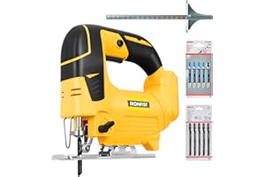 IRONFIST Jig Saw, Cordless 20V Lithium Saber saw, Adjustable 4-Position Orbital wood and metal cutting machine Compatible with DEWALT Battery (Tool Only, NO Battery)