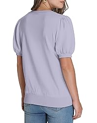 Womens Tops Puff Short Sleeve Sweater for Women