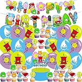 karg Battle-Dream Island Birthday Party Decoration Princess Includes Cake Toppers, Cupcake Toppers, Balloons, Banner Party Supplies Decoration For Adults Boys Girls Teens