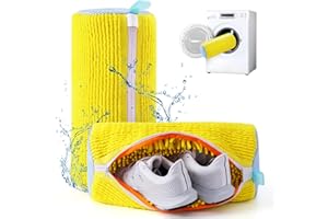 Luxear Shoe Washing Bag 2pcs, Invisible Zipper Side Opening Shoe Washing Machine Bag for laundry, Washer and Dryer Shoe Laund