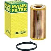 Mann Filter HU 719/6 x Cartridge Oil Filter Replacement Compatible With Audi RS3, TT Quattro, TT RS Quattro