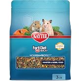 Kaytee Forti-Diet Pro Health Nourish+Protect Hamster Food &amp; Gerbil Food | Digestive support for hamsters. A small animal food with superfoods. Prebiotics, probiotics, hamster food mix