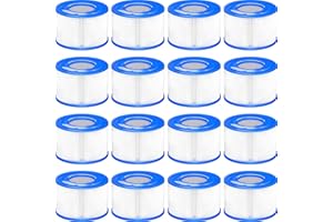 Macaberry Type S1 Spa Filter 29011E for All Intex PureSpa 28429E, 28403E, 28407E, 28443E, 28453E, 28421E, 28423E, 28413E, and 28453E, 11692, SB-h10, JPC01 Easy Set Swimming Pool Pump, 16 Pack