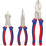 WORKPRO 3-Piece Big Size Pliers Set (7-inch Diagonal Plier, 8-inch Long Nose Plier, 9-inch Linesman Plier)
