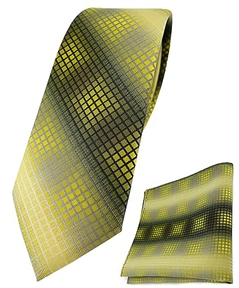 schmale TigerTie Designer Krawatte TigerTie Designer Einstecktuch in Paisley gemustert