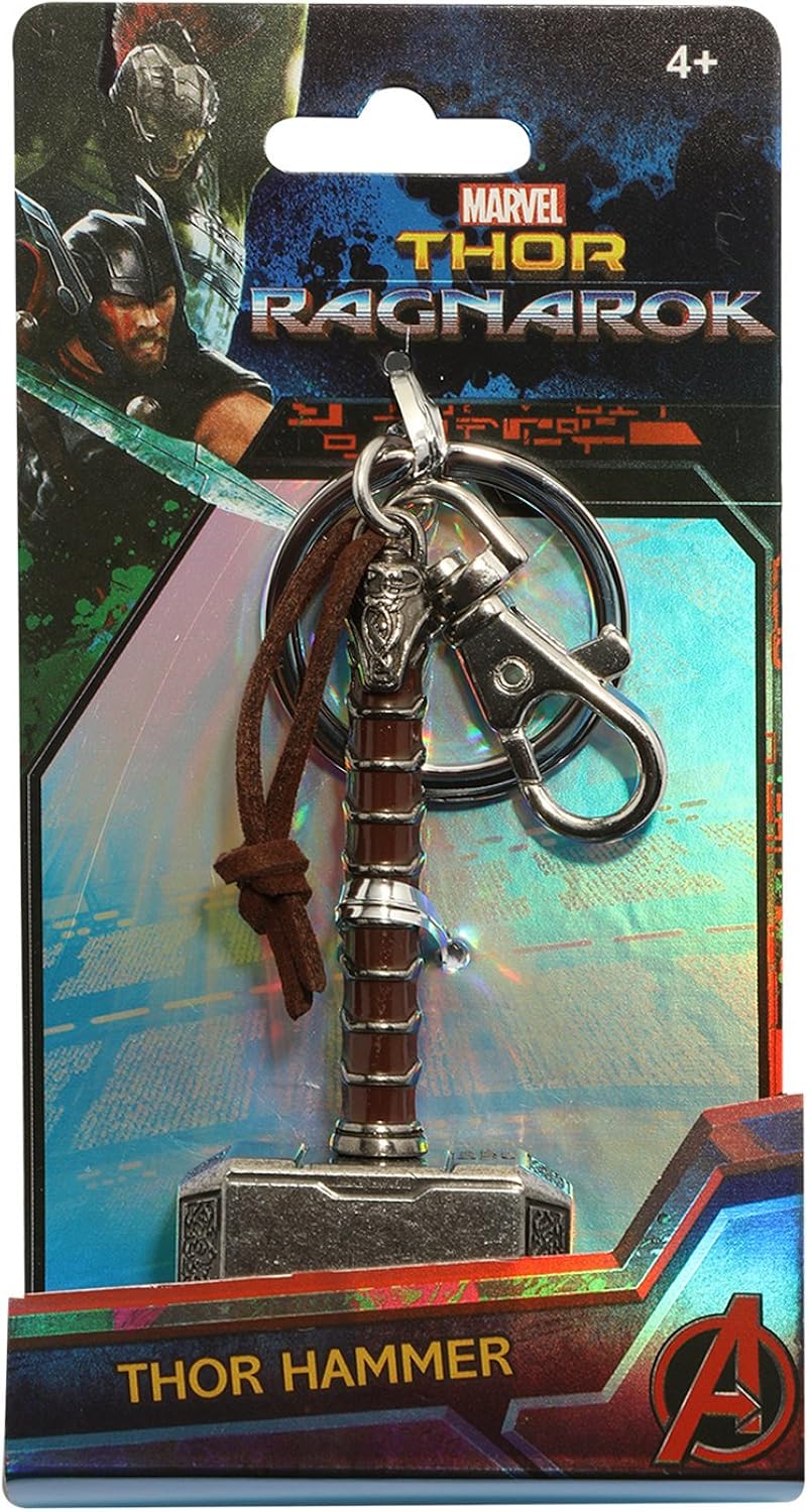 Thor Ragnarok Movie: Thor Hammer Pewter Keyring at  Men’s Clothing store
