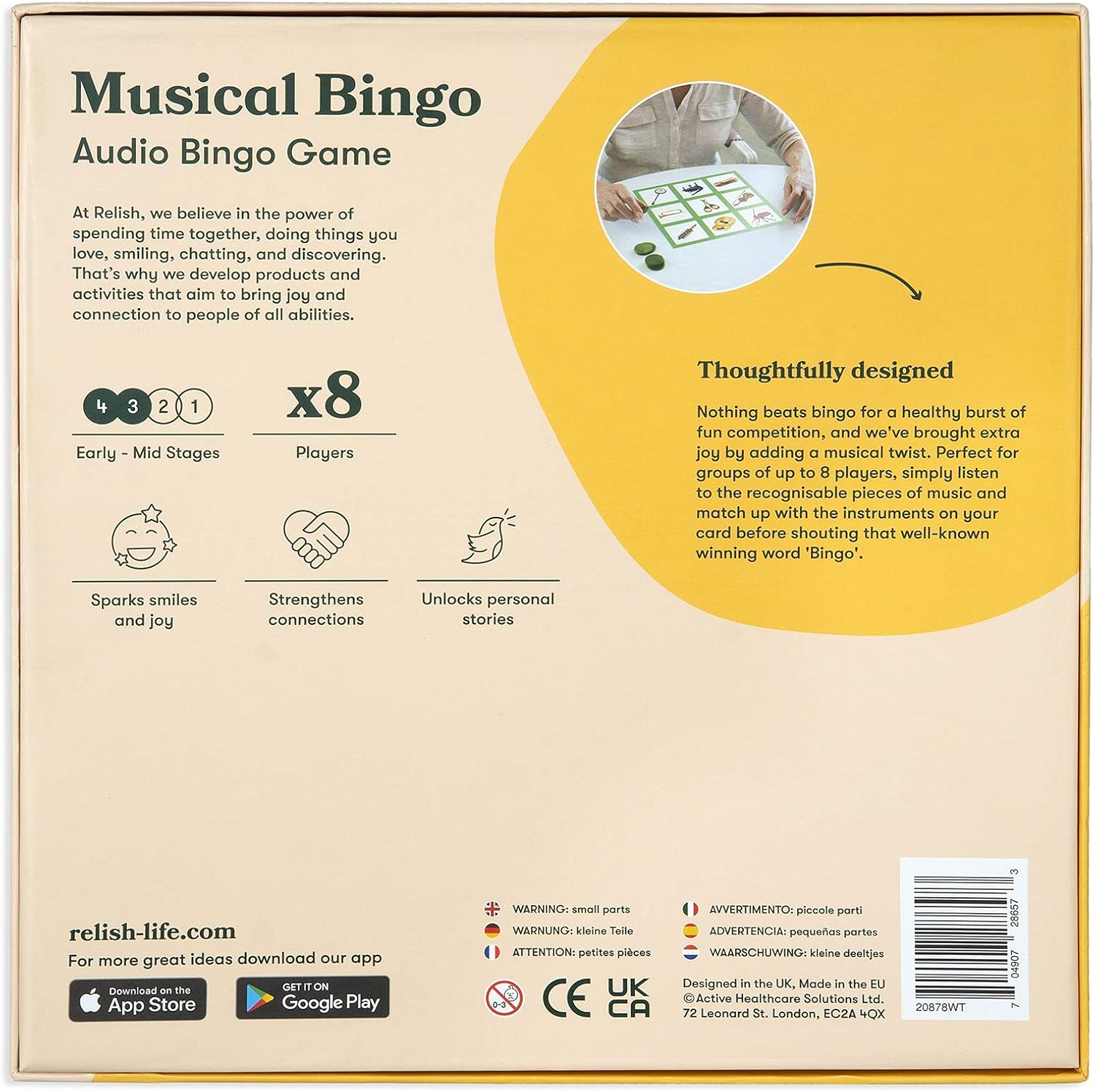 Relish Musical Bingo Game - Alzheimer’s Toys & Dementia Activities, Games & Products for Elderly/Seniors, Multicolor, 26cm x 27cm x 5cm - Image 3