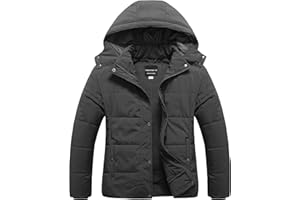 CREATMO US Women's Plus Size Warm Puffer Jacket Waterproof Fleece Lined Winter Coat with Removable Hood