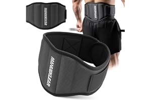 M MANUEKLEAR MANUEKLEAR Gym Weight Lifting Belt Weight Lifting Workout Weightlifting Powerlifting Belt for Men Women - 7.5inch - Bodybuilding Fitness Back Support for Cross Training, Squats, Lunges