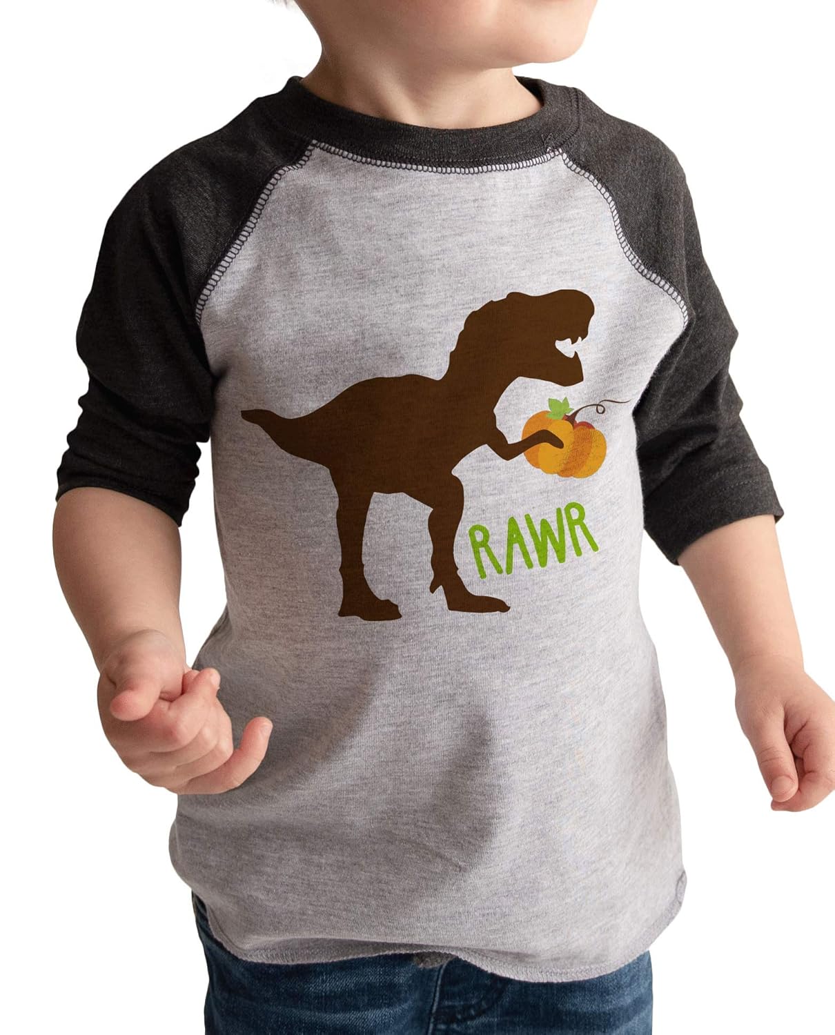 7 ate 9 Apparel Kids Dinosaur Thanksgiving Grey Raglan Clothing, Shoes &  Jewelry foretadrenaline.com