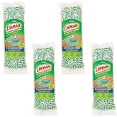 Libman Tornado Mop Refills, Self Wringing, Cotton, Machine Washable, 4 Pack | Direct replacement heads for Libman Tornado self-wringing twist mop; machine washable.